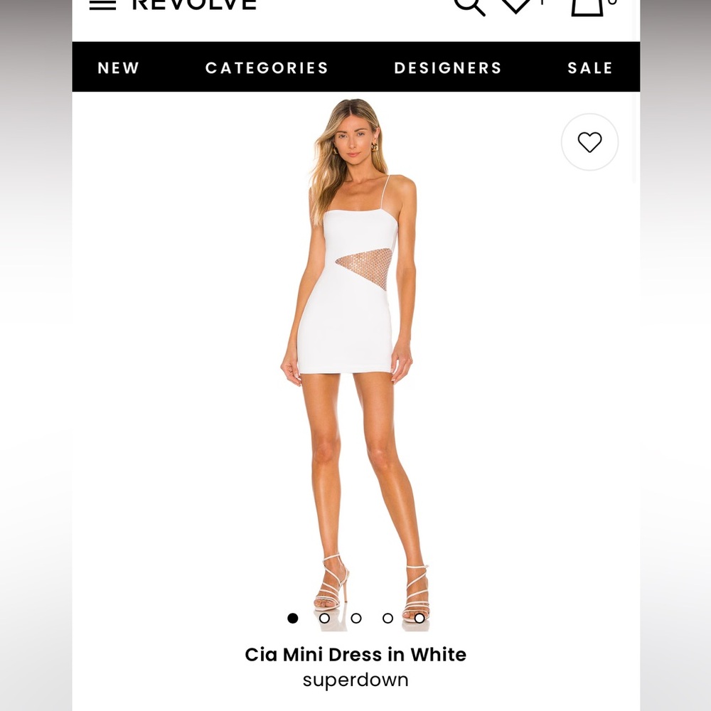 Cia mini dress in white by superdown size small